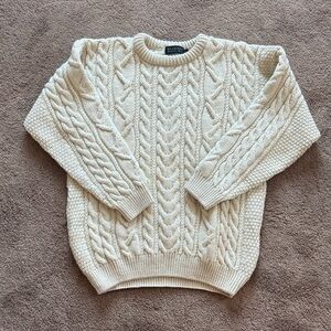 Blarney Woollen Mills Cream Crewneck Sweater